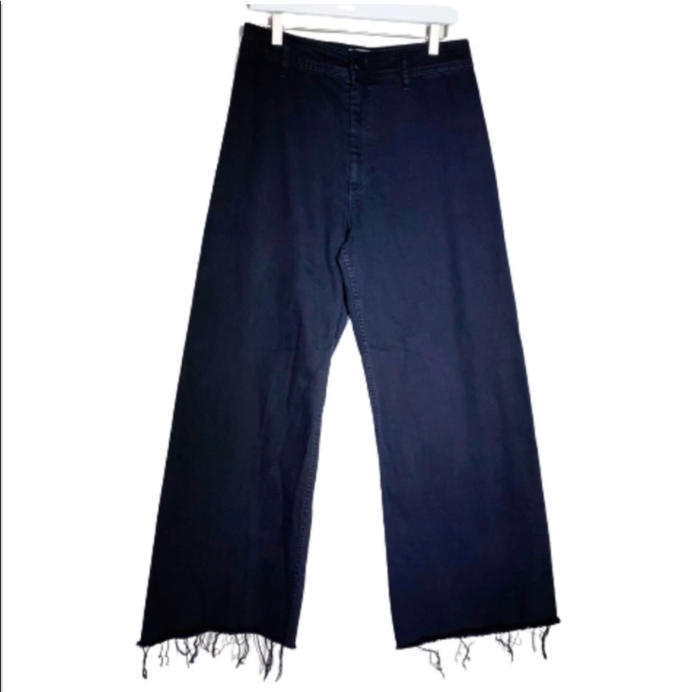ZARA Woman The Marine Straight Black Jeans 10
